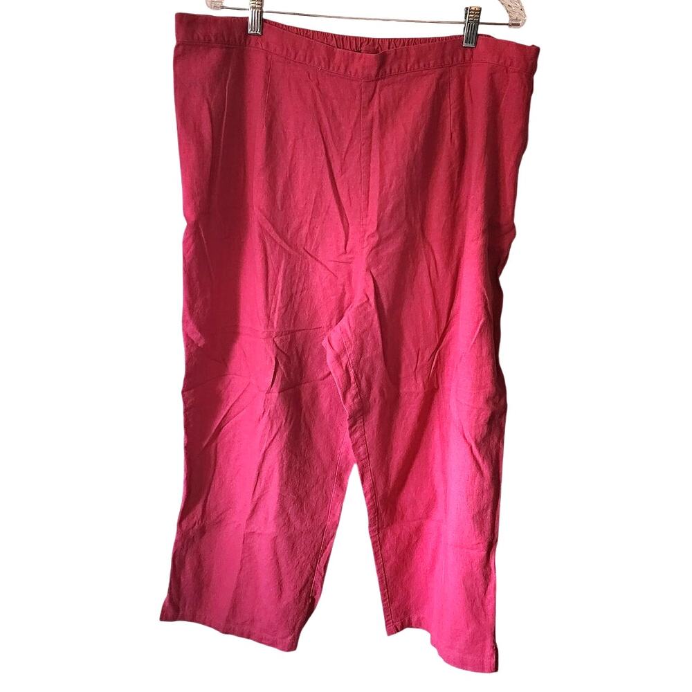 Montee Barbiecore Pink Capri Side Zip Pants Plus Size 24W